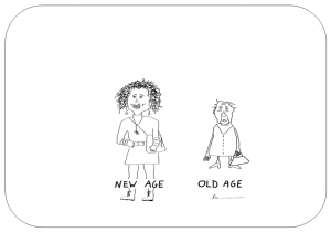 Cartoon New Age vs Old Age