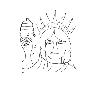 Statue of Liberty smaller